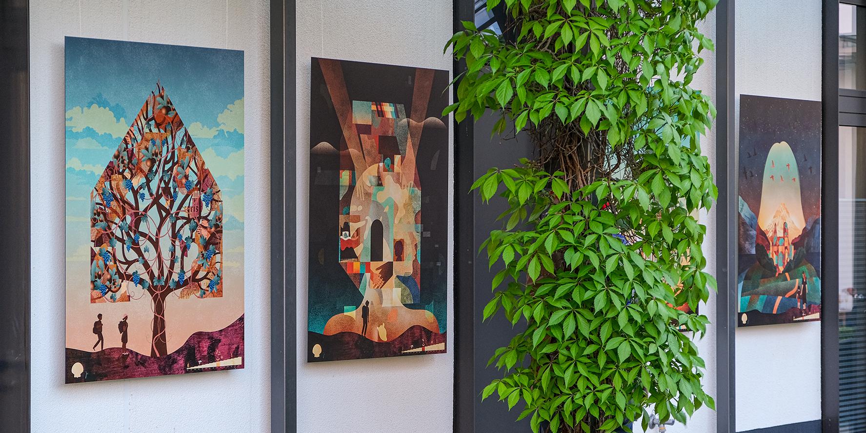 Bilder der Ausstellung 'Pilgerlandschaften' vom Künstler Jedi Noordegraf (c) KEB Koblenz Bilder der Ausstellung 'Pilgerlandschaften' vom Künstler Jedi Noordegraf